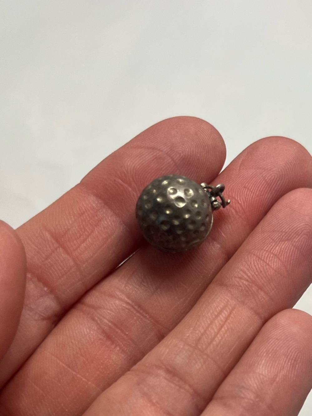 Vintage 1960s opens moon space alien space charm silver